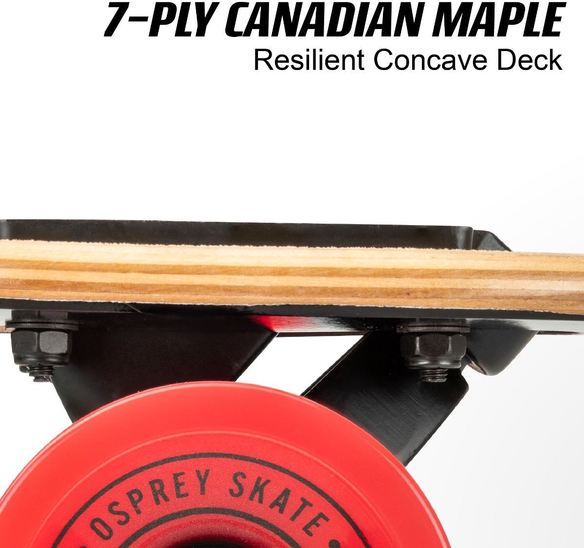 Osprey Shapes 39" Twin Tip Longboard - Drop-Through Trucks - ABEC 9 — afbeelding 20