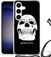Beschermhoes Geschikt voor Samsung Galaxy S24 Telefoon Hoesje met doorzichtige rand Skull Eyes
