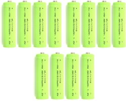 Oplaadbare AA batterijen. 1500mAh NiMH 1.2V - 12 stuks voordeelpack