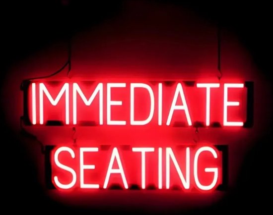 IMMEDIATE SEATING - Lichtreclame Neon LED bord verlicht | SpellBrite | 80 x 38 cm | 6 Dimstanden - 8 Lichtanimaties | Reclamebord neon verlichting