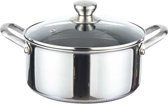 Pan Babij Cooking Stainless steel honinggraat met deksel 28 cm