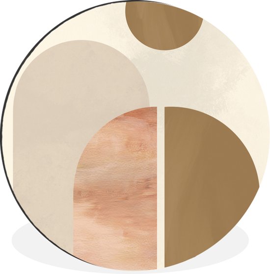 Wandcirkel - Muurcirkel - Abstract - Design - Roze - Aluminium - ⌀ - Binnen en Buiten