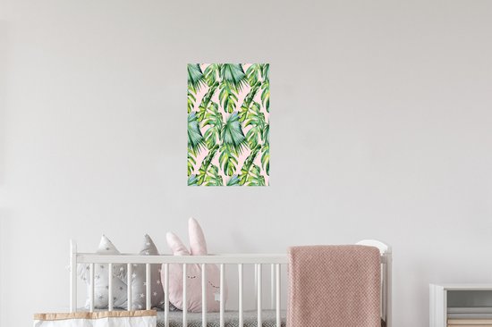 Stickers muraux - Feuilles - Vintage - Pastel - 20x30 cm - Film Adhésif