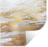 Stickers muraux - Film autocollant - Marbre - Grijs - Or - 120x120 cm - Film adhésif - Stickers muraux muraux Chambre d'enfant - Papier peint autocollant XXL - Papier peint autocollant - Film autocollant