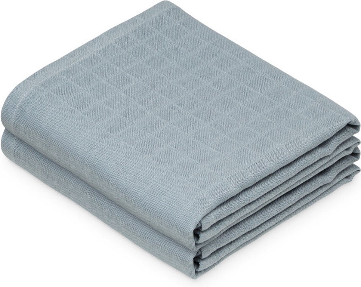 Cam Cam hydrofiele doeken set van twee 70x70 - florentine blue/blauw