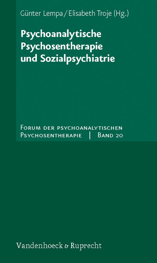 Psychoanalytische Psychosentherapie und Sozialpsychiatrie - cover