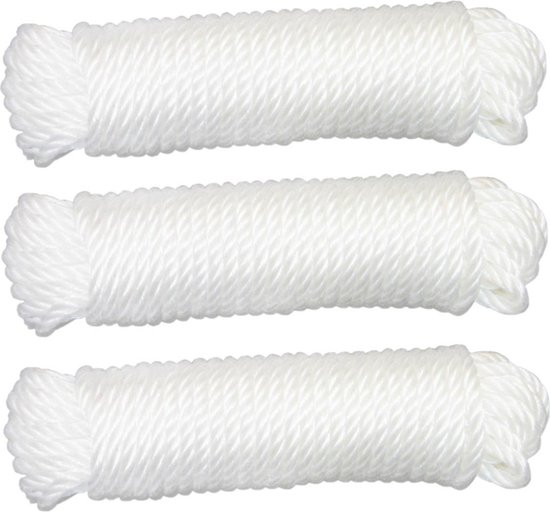 Corde paracorde AMIG - 3x - 10 mètres - D5mm - 110kg - polypropylène - blanc