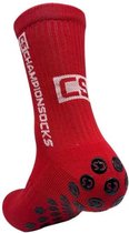 ChampionSocks - Gripsokken Voetbal Rood - Grip Sokken - One Size
