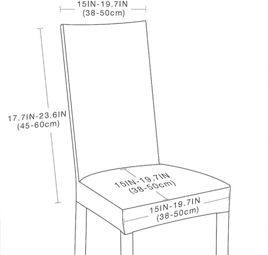 housses de chaise chaises de salle à manger 50D x 50W x 60H centimètres