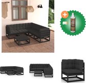 vidaXL 6 delige Loungeset met kussens massief grenenhout Tuinset Inclusief Houtreiniger en verfrisser