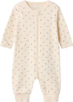 NAME IT NBFNIGHTSUIT ZIP BUTTERCREAM FLORAL NOOS Meisjes Pyjama - Maat 50