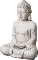 Beeld Boeddha Grijs Etnisch 44 x 27 x 58 cm