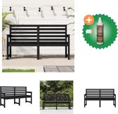 vidaXL Tuinbank 159 5x48x91 5 cm massief grenenhout zwart Tuinbank Inclusief Houtreiniger en verfrisser