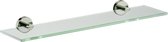 Plieger Vigo Planchet – Planchet Badkamer 52 cm x 14 cm – Planchet Glas – Wandmontage – 10 jaar garantie – Geborsteld Chroom