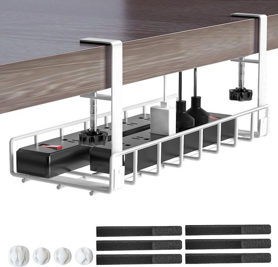 Kabeldrager Geen boren onder bureau Verbeterde kabelgoot met klem voor tafel Stevige