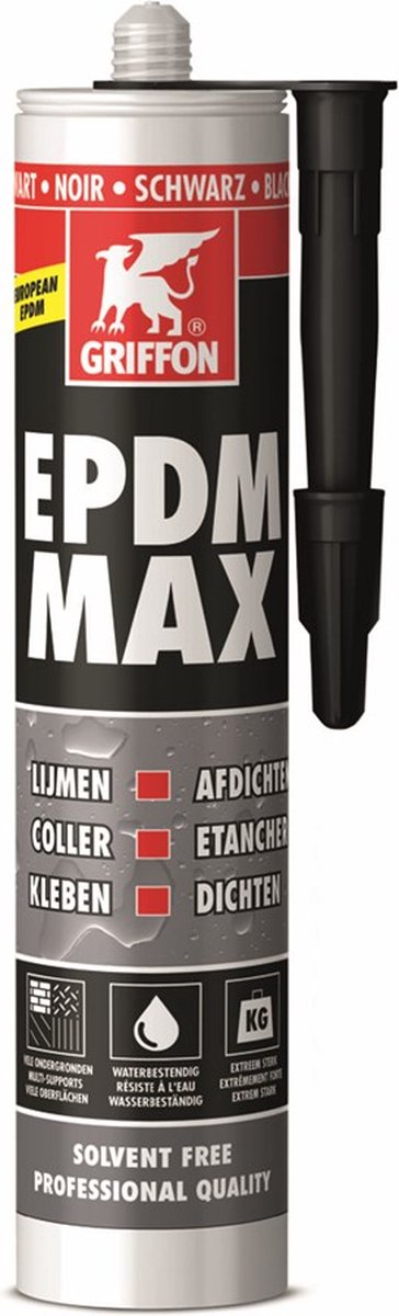 Griffon EPDM Max lijm /afdichting 465g Zwart