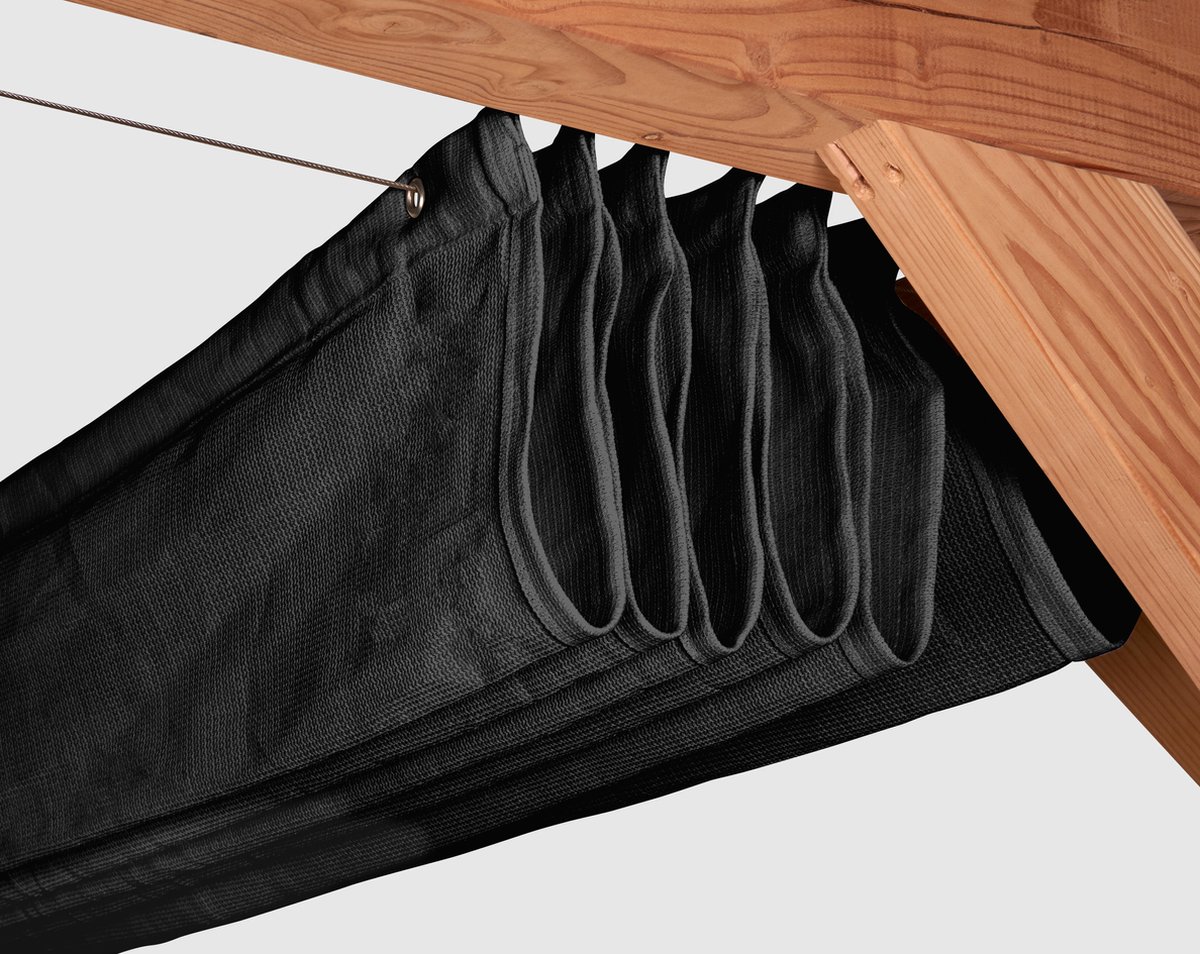Platinum Sun & Shade Coolfit voile d'ombrage rétractable, B290xL300cm, Noir