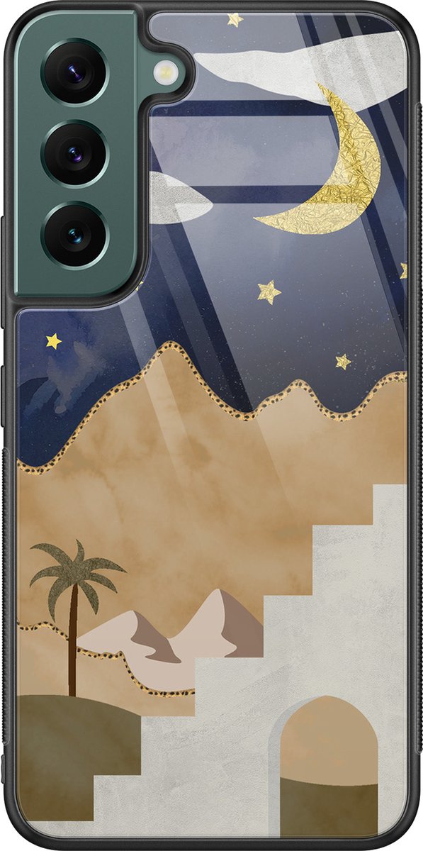 Leuke Telefoonhoesjes - Hoesje geschikt voor Samsung Galaxy S22 - Woestijn - Hard case - Natuur - Multi