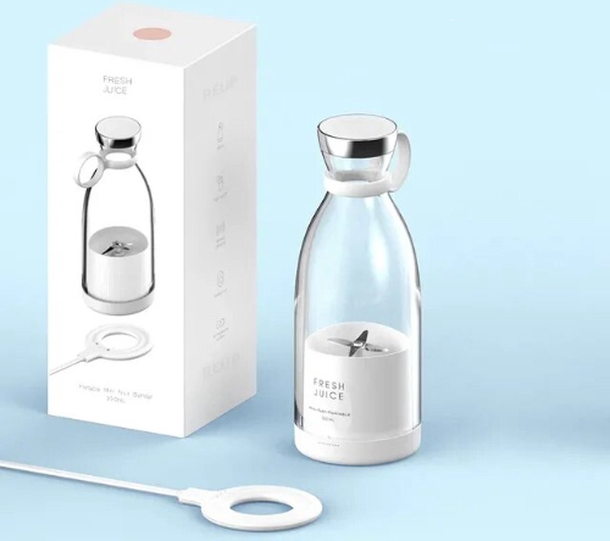 AG Commerce Blender Smoothie Maker Blenders Blender To Go Sapcentrifuges Groenten En Fruit Blender To Go Draadloos Opladen Elektrische Juicer Mini Portable Blender Fruitmixer Sapmaker Machine