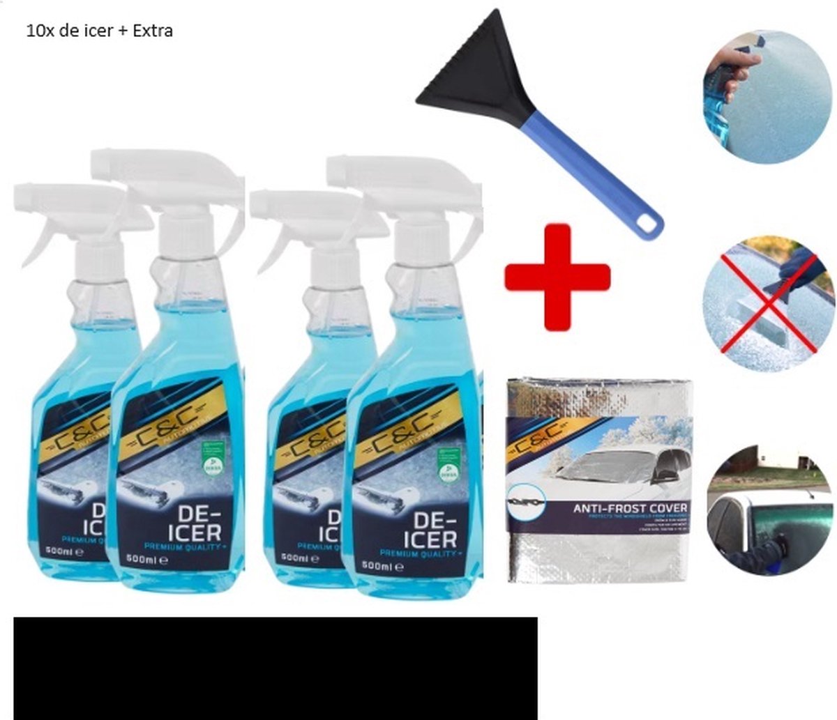 5 x 500 ml de spray dégivrant pour vitres de voiture  Dégivrage des vitres  de voiture : : Auto et moto
