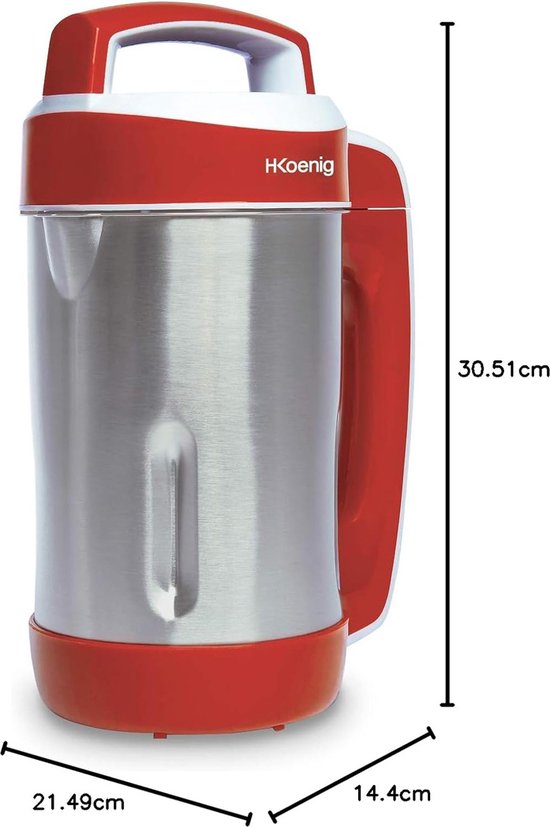 H.Koenig Verwarmde soepblender, 1,1 l, MXC20, roestvrij staal H.Koenig Verwarmde soepblender, 1,1 l, MXC20, roestvrij staal