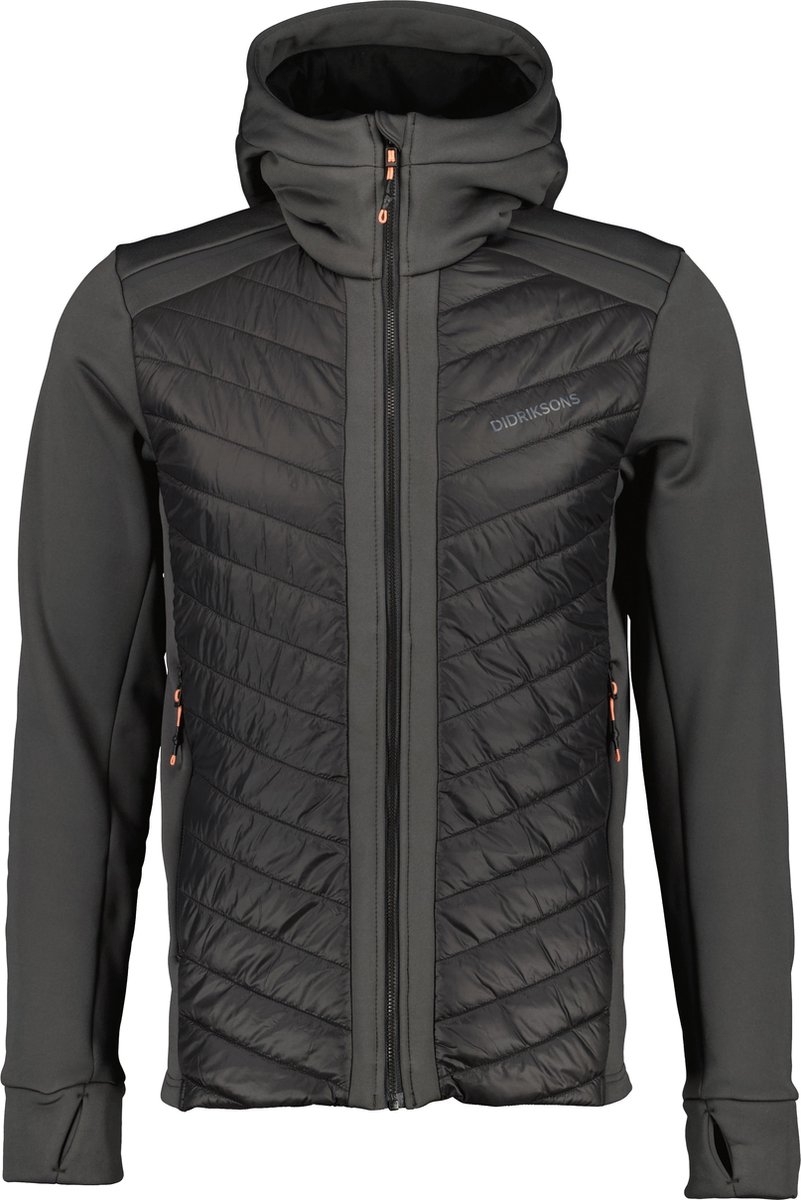 Didriksons ZUKO USX FULLZIP Heren Outdoorjas Coal Zwart