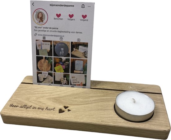 Persoonlijk eikenhouten herinneringsplank | Gedenkplankje | Voor altijd