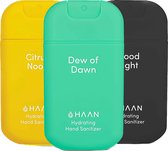 HAAN Hydrating Hand Sanitizer - Handzeep - Desinfecterend - 3pack Daily Moods mix Spray 30ml: Dew of Dawn/ Citrus Noon/ Wood Night - Navulbaar