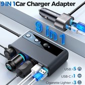 Chargeur Voiture Joyroom 154W - Adaptateur 9 en 1 - Prise Pd 3 - Allume Cigare - Chargeur 12V avec USB