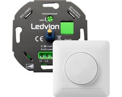 Ledvion - LED Dimmer 5-150W - Incl. Witte Afdekplaat - Universeel