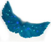 Engelen Vleugels Blauw Met Lichtjes Voor Middelgrote Kinderen (Maat M)