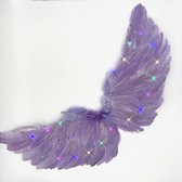 Engelen Vleugels Lila Met Lichtjes Voor Middelgrote Kinderen (Maat M)
