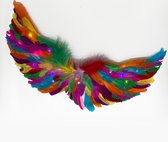 Engelen Vleugels RGB Gekleurd Met Lichtjes Voor Middelgrote Kinderen (Maat M)