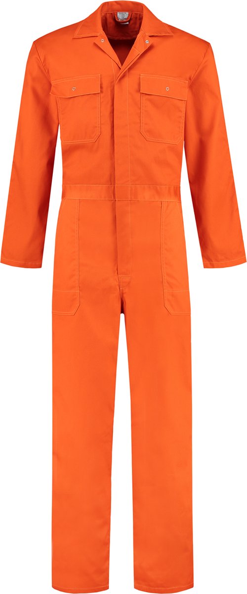 Overall polyester/katoen oranje maat 70