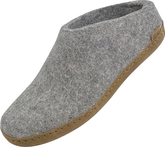 Rohn Moden Lamsvacht pantoffels Classic – hoogwaardige pantoffels voor dames en heren van echt lamsvacht, met flexibele leren zool voor optimaal comfort en warmte in stijlvol beige, beige, 39 EU