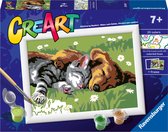 Ravensburger CreArt Cats et chiens endormis - Peinture par numéro pour enfants