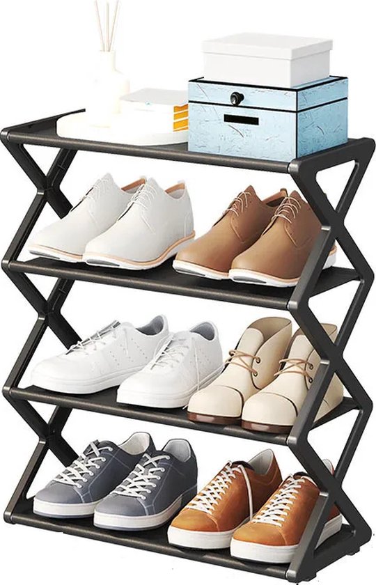 AG Commerce Étagère à chaussures – Armoire à chaussures – Étagère à  chaussures Zwart –