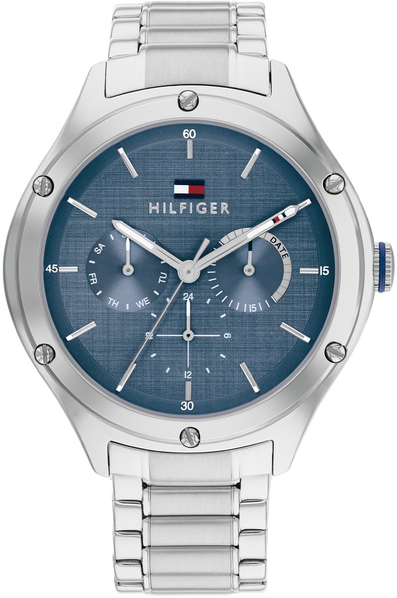 Tommy Hilfiger TH1782657 Lexi Dames Horloge - Mineraalglas - Staal - Zilverkleurig - 40 mm breed - Quartz - Vouw-Vlindersluiting - 3 ATM (spatwater)