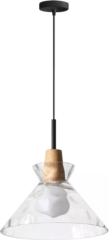 TooLight Hanglamp APP1183-1CP - E27 - 25 x 26.5 cm - Zwart/Bamboe