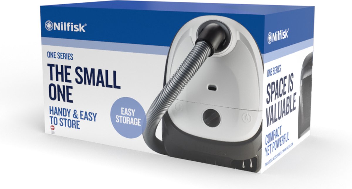 Nilfisk Nilfisk One wit, stofzuiger met zak, compacte stof - afbeelding 4