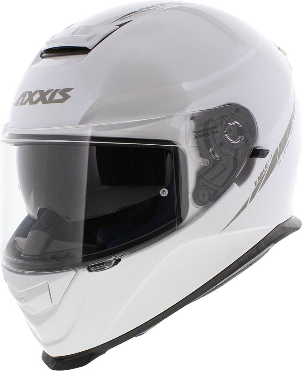 Helm Axxis Eagle Solid Glans Wit S