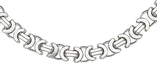 Juwelier Zwartevalk zilveren platte koningsschakel ketting - ET 80/70cm--