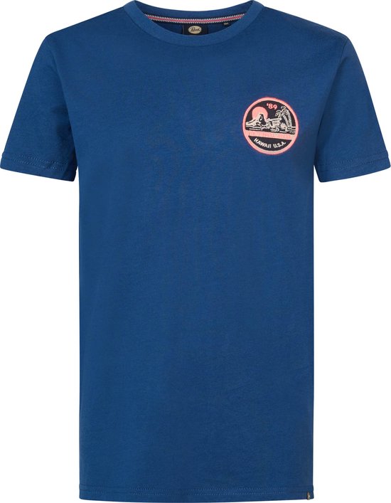 Petrol Industries - Jongens Logo T-shirt Tropiventure - Blauw - Maat 116