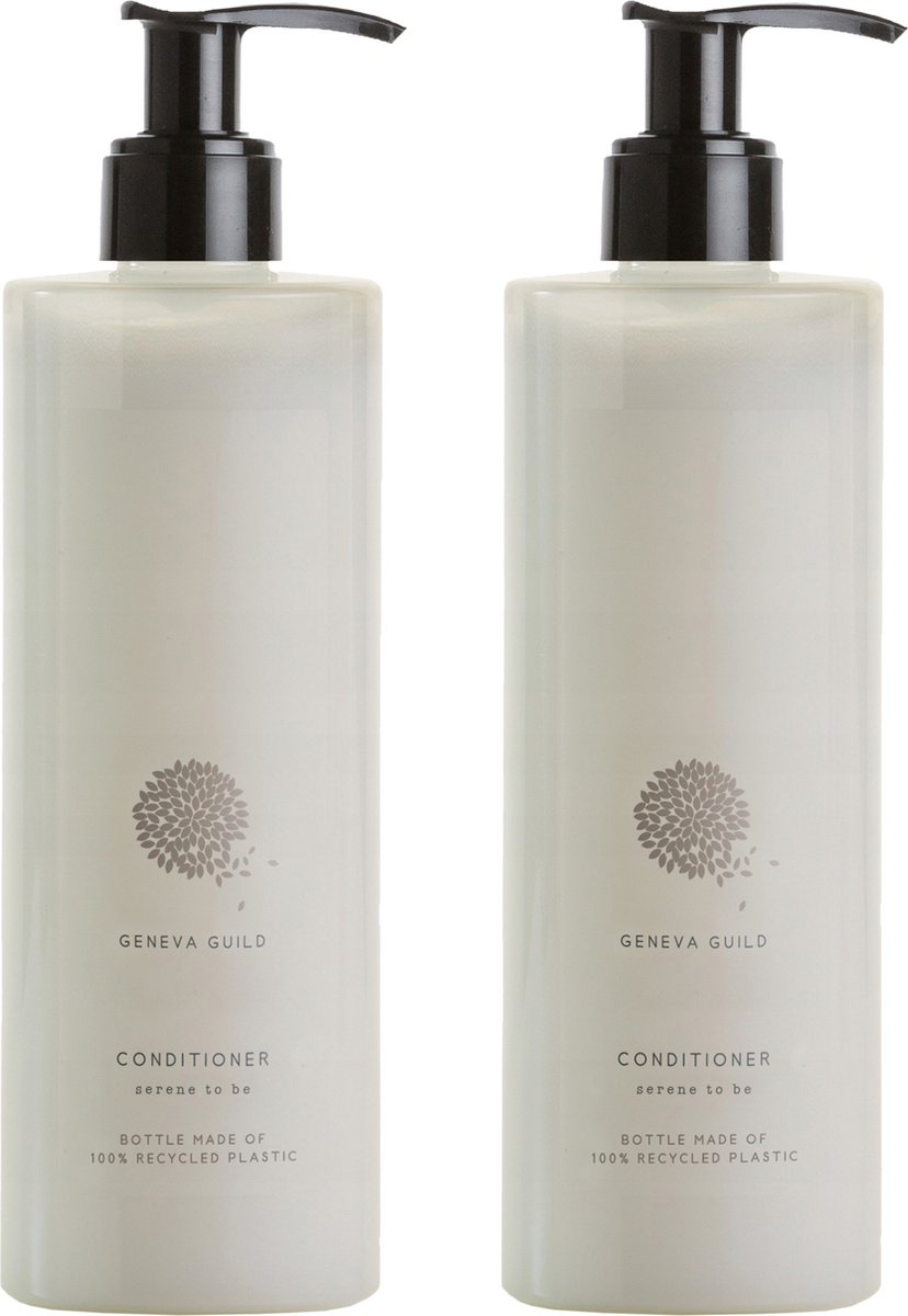 Geneva Guild Haarconditioner met creatine en kamille-extract met pompje, veganisten 2x380 ml