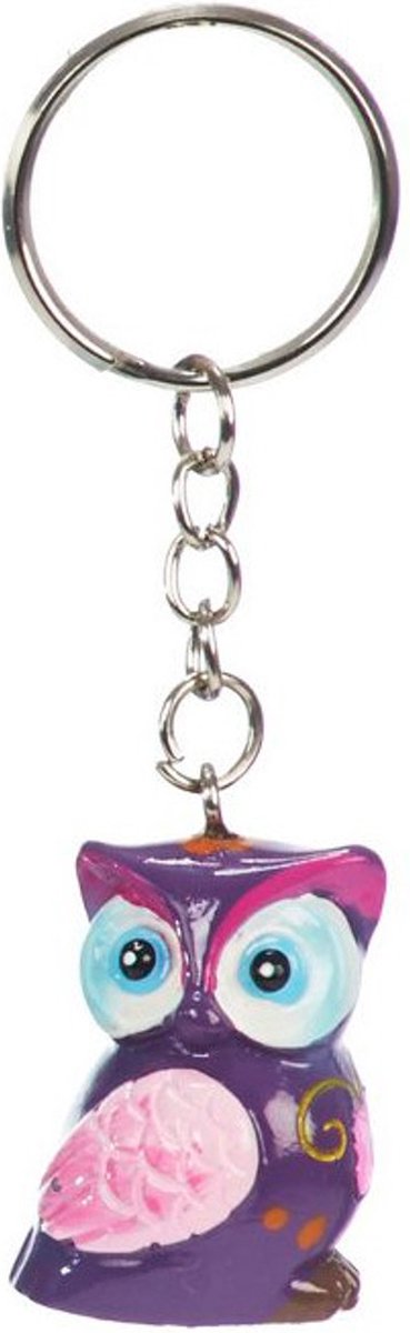 Sleutelhanger Uil - Paars