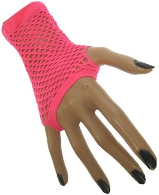 SATINIOR Neon Beenwarmers en Visnet Handschoenen Set 80s Verkleedkostuum Accessoire Elastische Beenwarmers Visnet Handschoenen(Fluorescerend Groen
