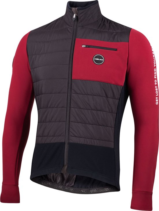 Nalini - Heren - Fietsjack winter - Warm Wielrenjack - Rood - Zwart - FREEDOM JKT - XXL