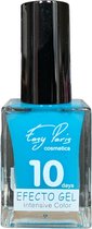 Easy Paris Cosmetics - 10-Days Effect Gel Nagellak FLUORISEREND (Glow in the Dark) - Transparant Blauw - 1 Flesje met 15 ml. inhoud - Nummer 005