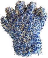 Swiss Clean | Vallées | Extra zachte blauwe microvezel was handschoen met microvezel doek kant | Met vingers | Extra absorberend | Laat geen strepen achter | Voor het reinigen van het vuil van de lak | Auto wassen