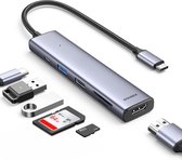 Sounix USB C Hub 6 in 1 - USB Splitter - 4K HDMI - USB 3.0 - USB C Oplader - SD Card - Micro SD Card - Grijs